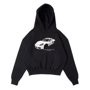 CLUTHVISION STUFF BOXY HOODIE NEED MONEY FOR PORSCHE