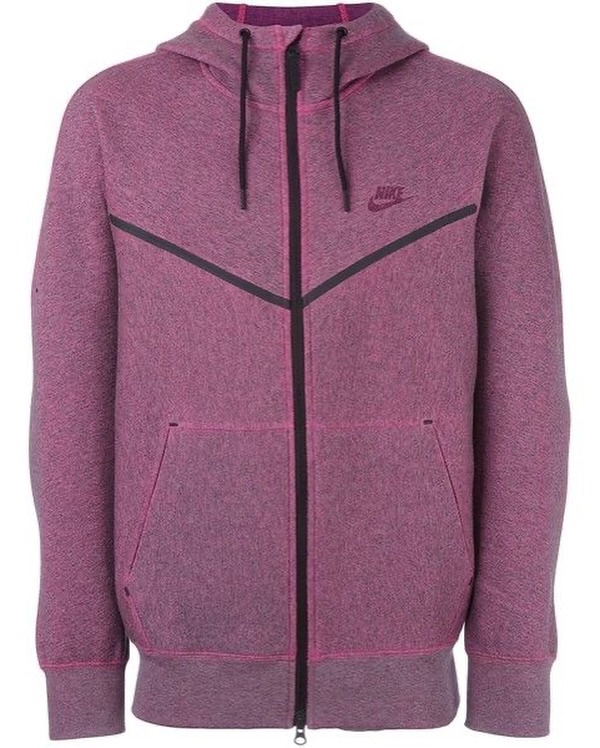 Nike Tech Fleece Hoodie Full Zip Ungu Marun