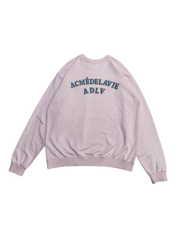 Sweater Crewneck ADLV Pink Soft Unisex | Katun Tebal | Style Korea Minimalis